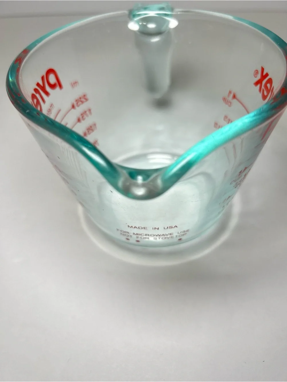 Pyrex Glass Measuring Cup 1 Cup  Made In USA Red Lettering 250 ml